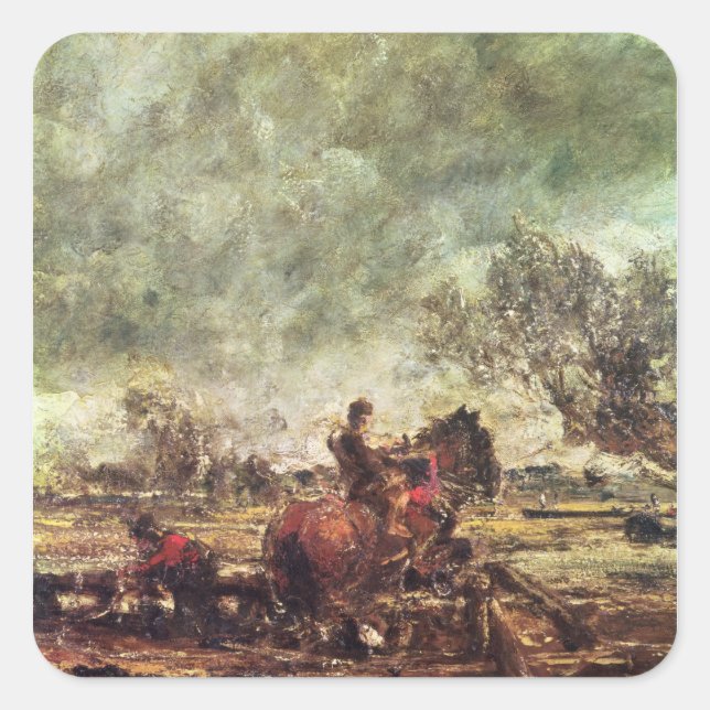 John Constable | Study for The Leaping Horse Square Sticker (Front)