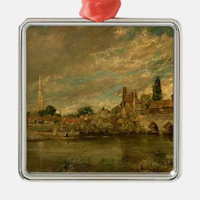 John Constable | The Bridge of Harnham and Salisbu Metal Ornament (Front)