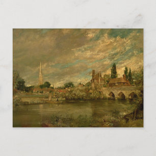 John Constable   The Bridge of Harnham and Salisbu Postcard