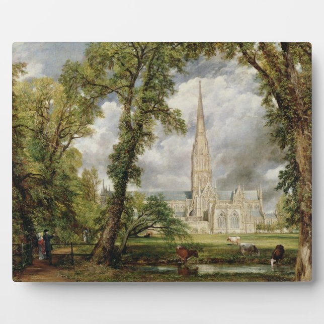 John Constable | View of Salisbury Cathedral from  Plaque (Front)