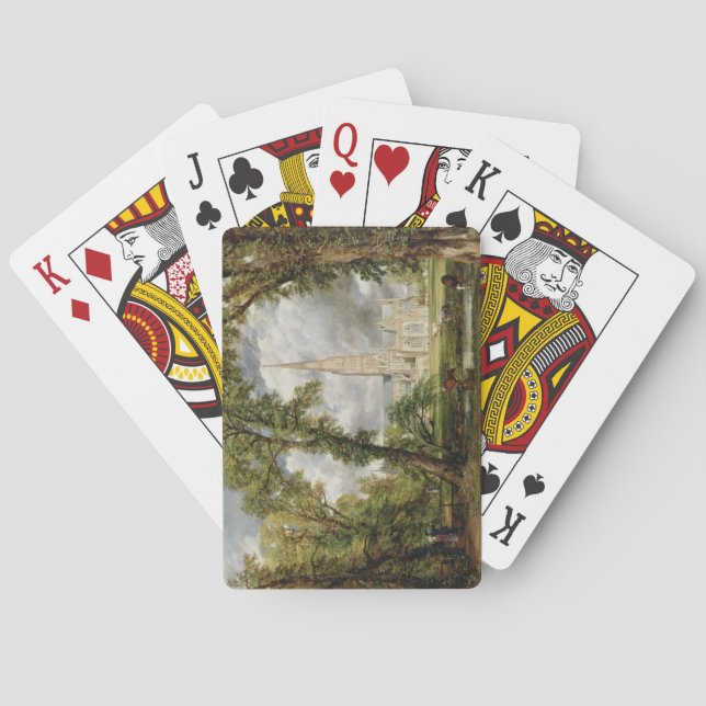 John Constable | View of Salisbury Cathedral from  Playing Cards (Back)