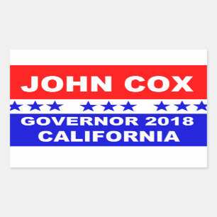 John Cox for California Governor 2018 Popular Rectangular Sticker