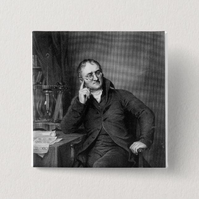 John Dalton 15 Cm Square Badge (Front)