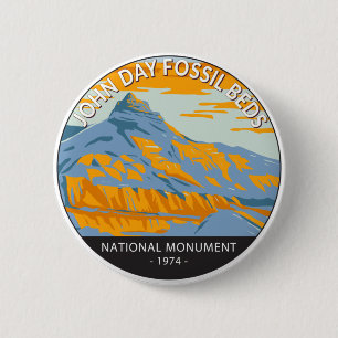 John Day Fossil Beds National Monument Oregon  6 Cm Round Badge