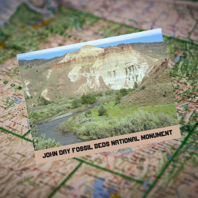 John Day Fossil Beds National Monument Travel Postcard (In Situ Map)