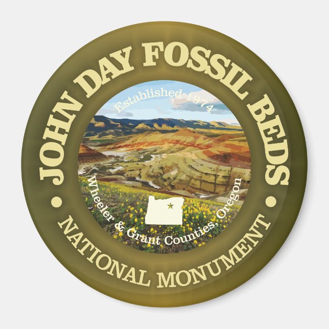 John Day Fossil Beds (NM) Magnet (Front)
