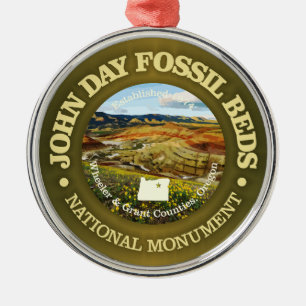 John Day Fossil Beds (NM) Metal Ornament