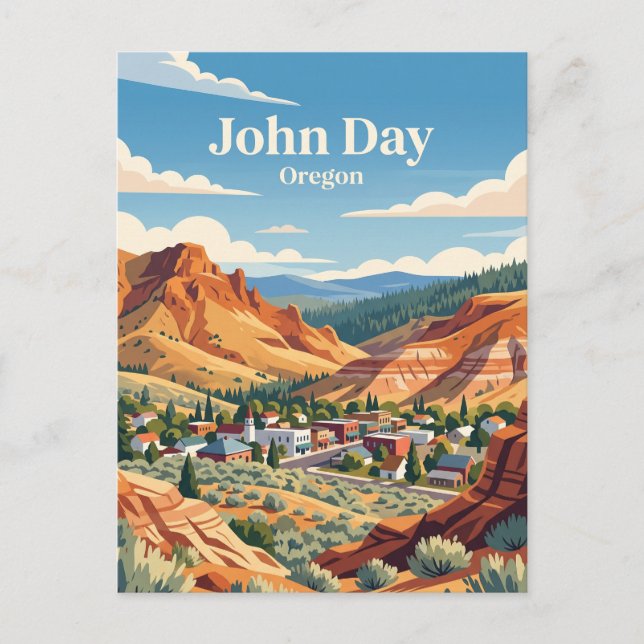 John Day, Oregon Postcard (Front)