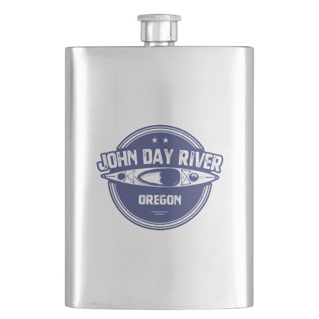 John Day River Oregon Kayaking Hip Flask (Front)