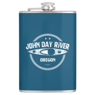 John Day River Oregon Kayaking Hip Flask