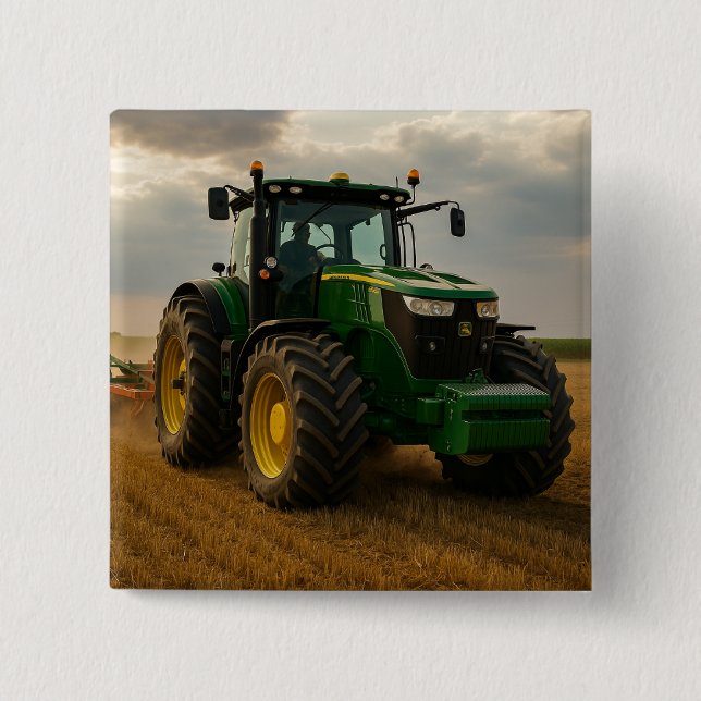 John Deere 15 Cm Square Badge (Front)