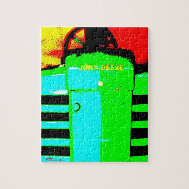 John Deere Green Tractor Farm Photo Art Jigsaw Puzzle (Vertical)