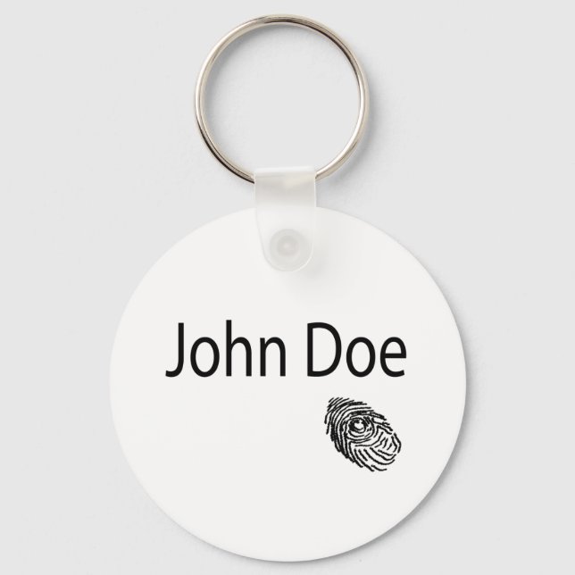 John Doe FIngerprint Key Ring (Front)