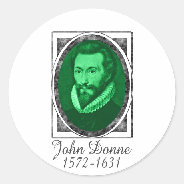 John Donne Classic Round Sticker (Front)