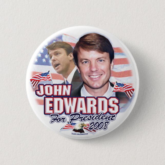 John Edwards for President 2008 Button (Front)