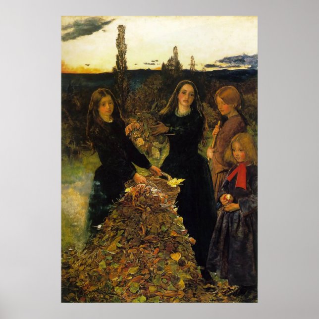 John Everett Millais Autumn Leaves Poster (Front)