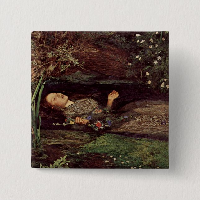 John Everett Millais Ophelia Button (Front)