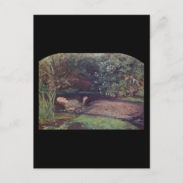 John Everett Millais Ophelia Postcard (Front)