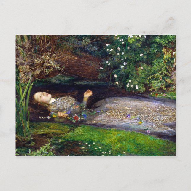John Everett Millais Ophelia Postcard (Front)