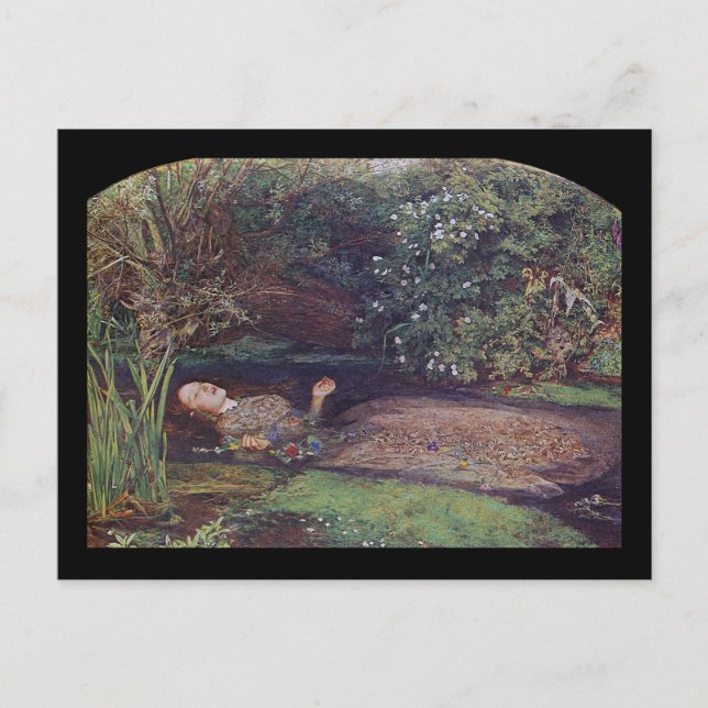 John Everett Millais Ophelia Postcard (Front)