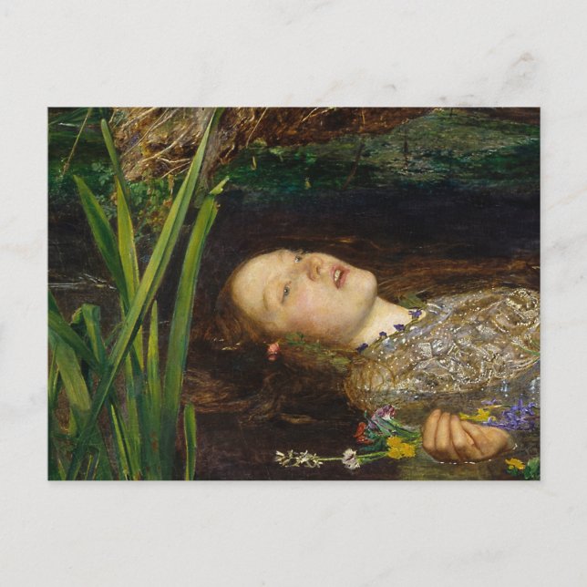 John Everett Millais - Ophelia Postcard (Front)