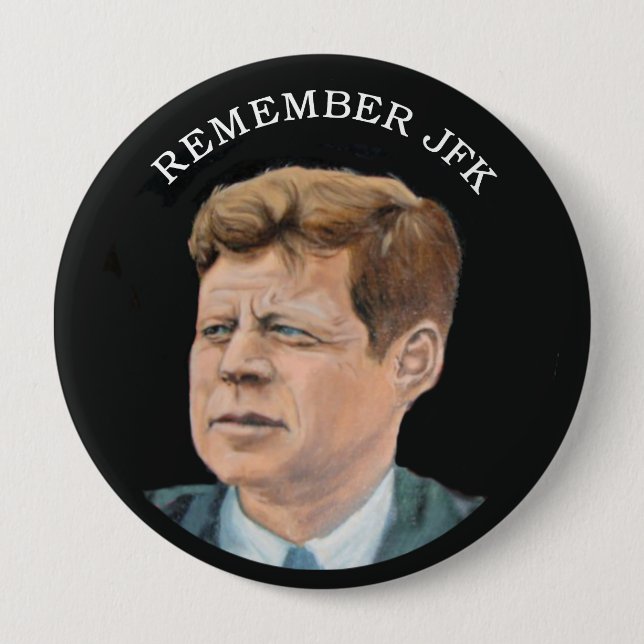 John F. Kennedy 1917-1963 10 Cm Round Badge (Front)