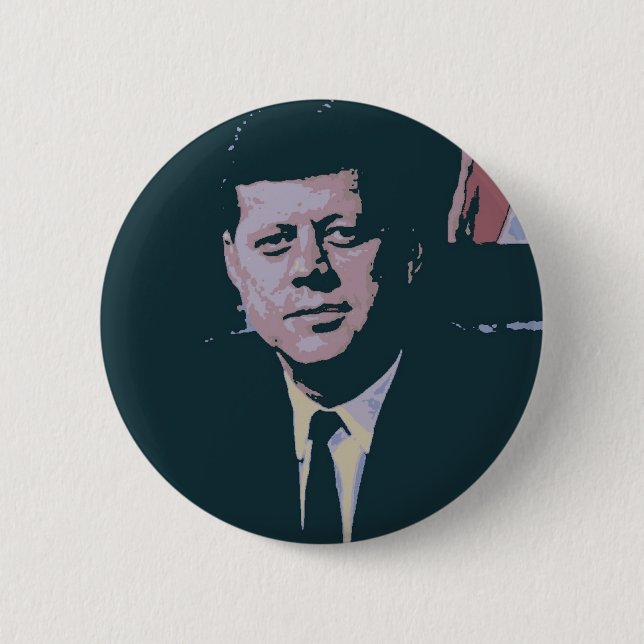 John F. Kennedy 6 Cm Round Badge (Front)