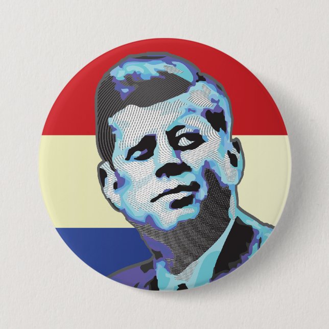 John F Kennedy 7.5 Cm Round Badge (Front)