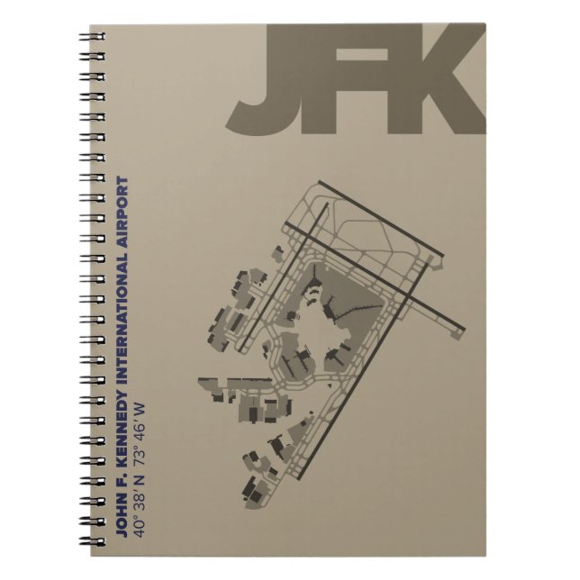 John F. Kennedy Airport (JFK) Diagram Notebook (Front)