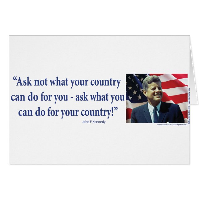 John F Kennedy - Ask Not What your Country (Front Horizontal)