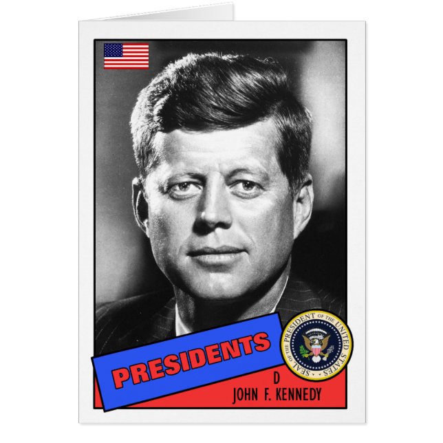 John F. Kennedy Baseball Card (Front)