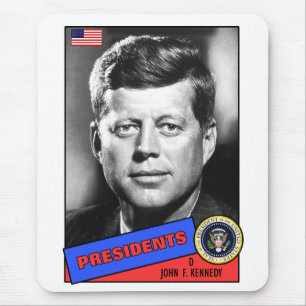 John F. Kennedy Baseball Card Mouse Pad