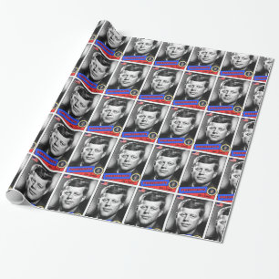 John F. Kennedy Baseball Card Wrapping Paper