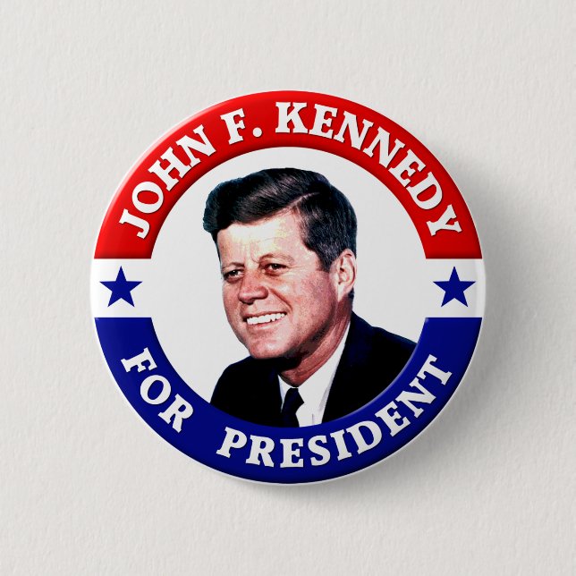 John F Kennedy For President 6 Cm Round Badge (Front)