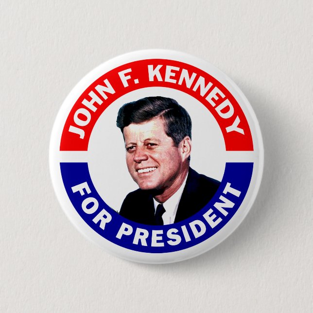John F Kennedy For President 6 Cm Round Badge (Front)
