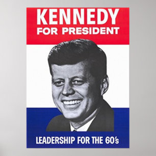 John F Kennedy For President Poster