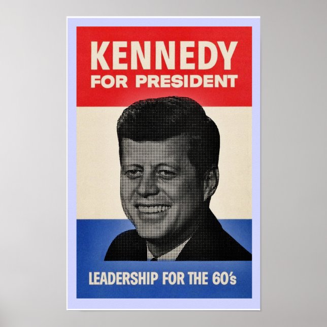 John F Kennedy half tone poster (Front)