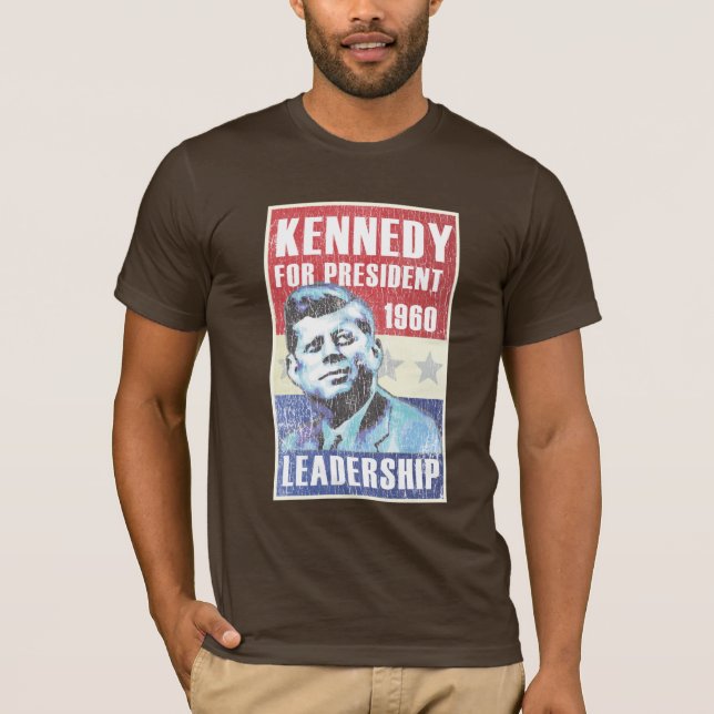 John F. Kennedy Historic Presidential Poster T-Shirt (Front)