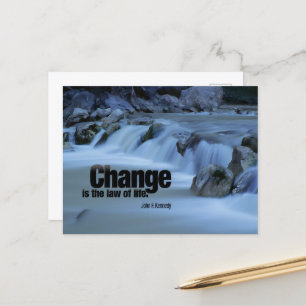 John F. Kennedy Inspirational Quote "Change" Postcard