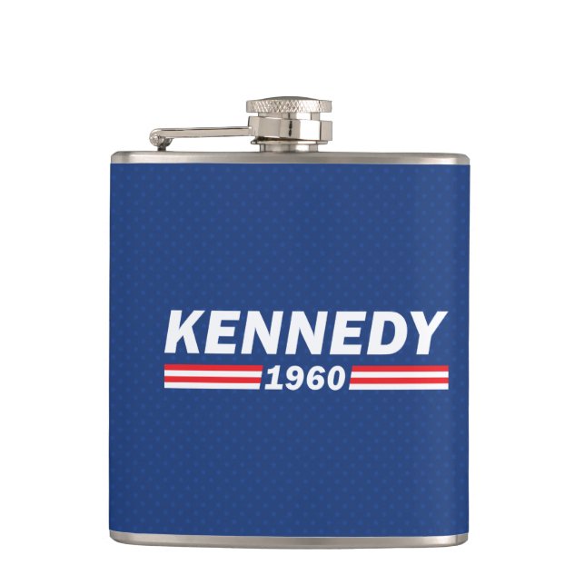John F. Kennedy JFK, Kennedy 1960 Hip Flask (Front)