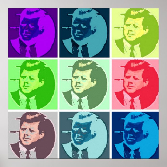 John F Kennedy/JFK  Pop Art Poster (Front)