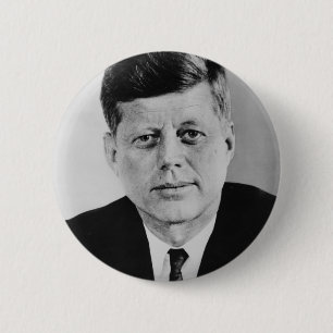 John_F_Kennedy official photo from public domain 6 Cm Round Badge