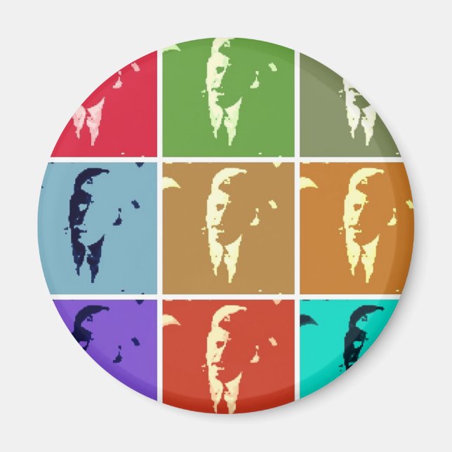 John F Kennedy Pop Art Magnet (Front)
