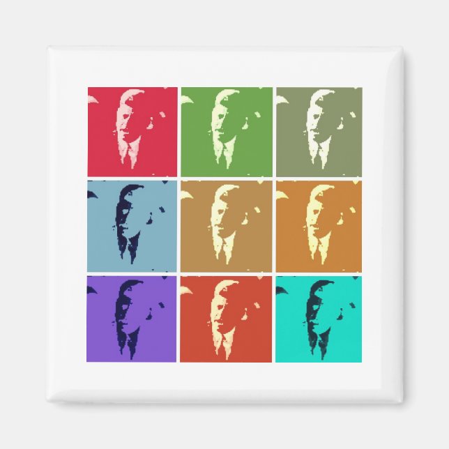 John F Kennedy Pop Art Magnet (Front)