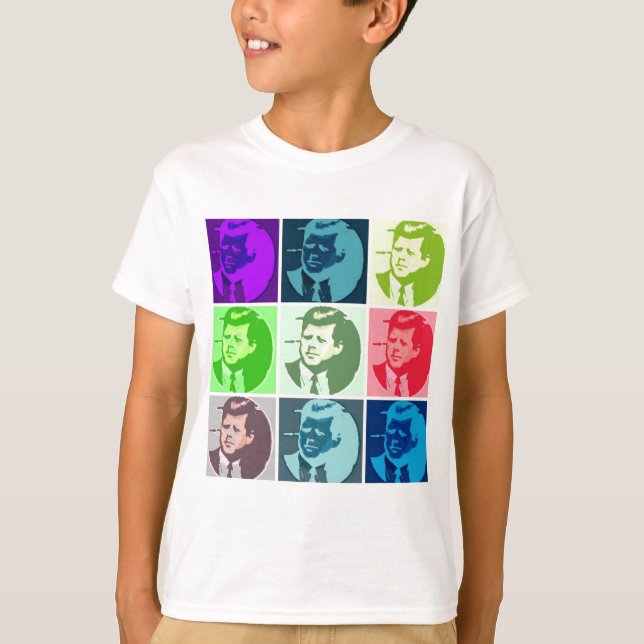 John F Kennedy Pop Art T-Shirt (Front)