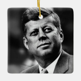 John F Kennedy President Ceramic Ornament