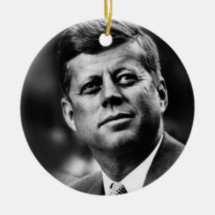 John F Kennedy President Ceramic Ornament