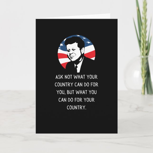 John F Kennedy Quote JFK Inauguration 2021 Gift Card (Front)