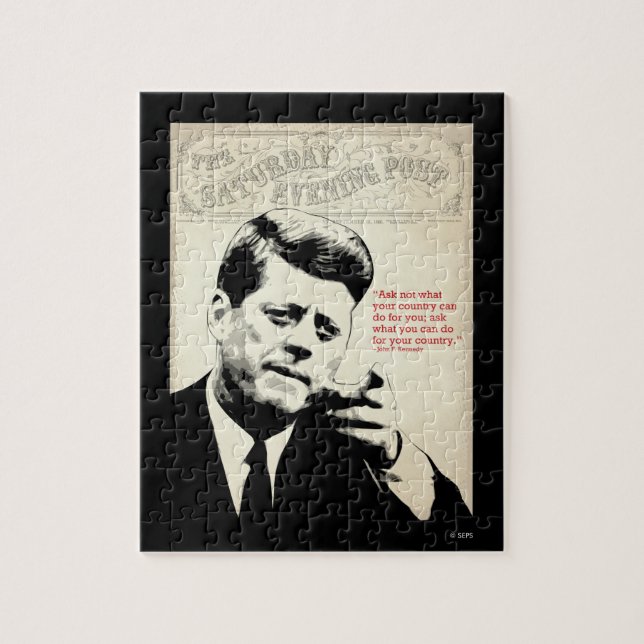 John F. Kennedy Quote Jigsaw Puzzle (Vertical)