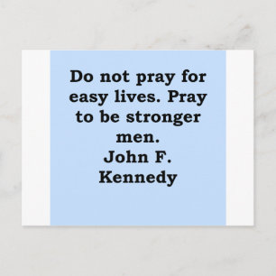 john f kennedy quote postcard